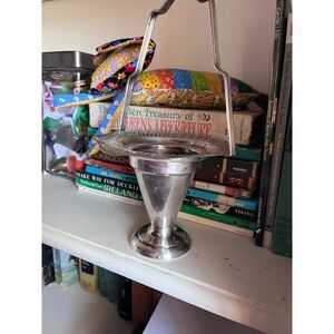 Vintage Viking Plate Made in Canada Silver Plated Flower Basket